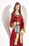 Figurka Anioł z Lampionem Czerwona Suknia Boże Narodzenie 38cm