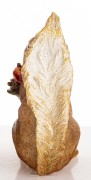 Figurka Wiewiórka z Owocami Dekoracja Jesienna Brokatowa 14cm