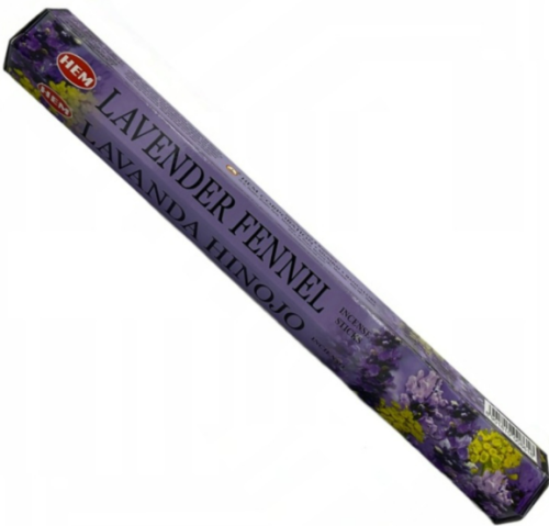 Indyjskie KADZIDEŁKA SZEŚCIOKĄTNE 20SZT. LAVENDER FENNEL  LAWENDA KOPER WŁOSKI.png