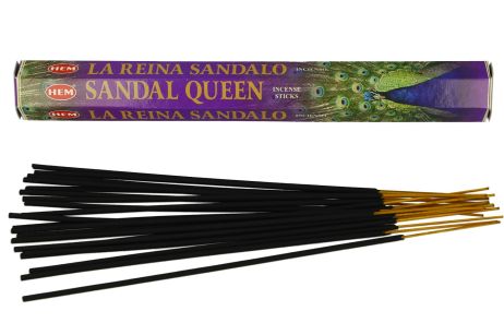 Indyjskie KADZIDEŁKA SZEŚCIOKĄTNE 20SZT. SANDAL QUEEN
