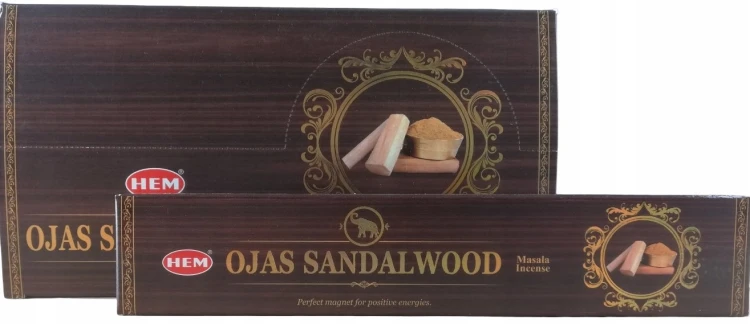 Kadzidełka Krótkie Szlachetne OJAS SANDALWOOD Drzewo Sandałowe 15g