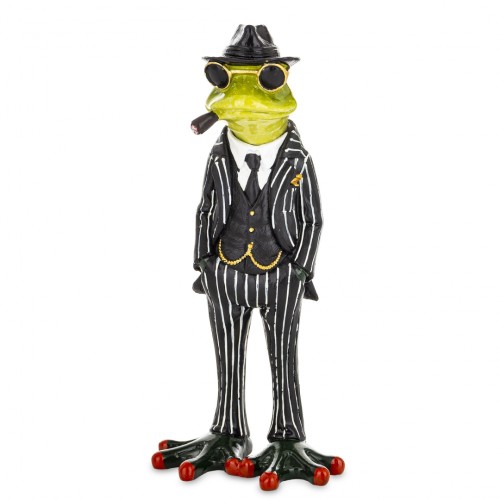 FIGURKA ŻABA GANGSTER W GARNITURZE 16,5x7,5x5,5