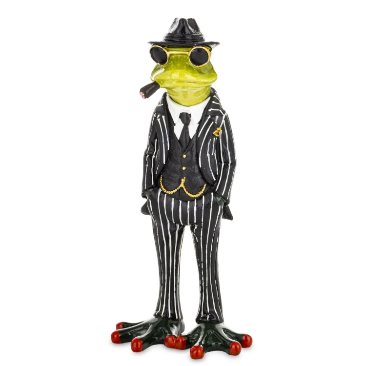 FIGURKA ŻABA GANGSTER W GARNITURZE 16,5x7,5x5,5