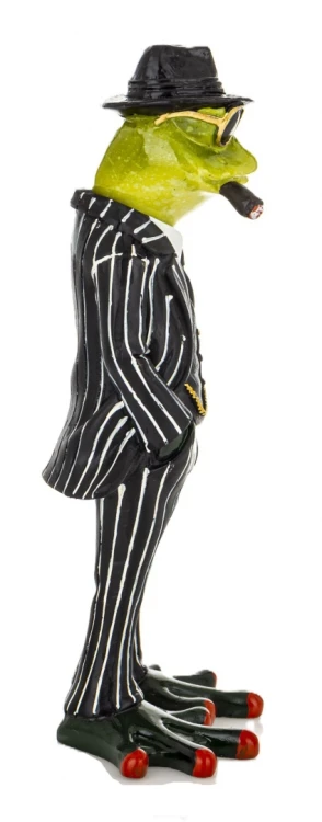 FIGURKA ŻABA GANGSTER W GARNITURZE 16,5x7,5x5,5