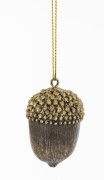 Zawieszka Choinkowa Żołądź Złota 4,5x3x3 cm