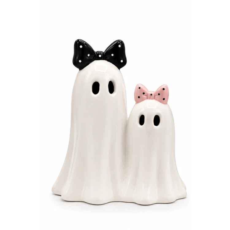 Figurka Ceramiczna Duszki LED 17x15x10 cm