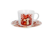 Filiżanka ze Spodkiem Porcelanowa Zakochane Koty 240 ml Walentynki Prezent.jpg