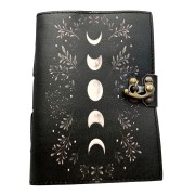 Notes Skórzany Retro z Fazami Księżyca – skóra kozia, 200 stron, papier 150 GSM