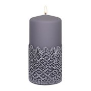 Świeca Pieńkowa Koronka III Stalowe Magnolie Matowa 150x70 mm