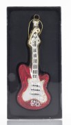 Bombka Szklana Gitara Elektryczna Czerwona 15,5 cm