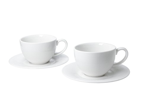 Komplet 2 Filiżanek ze Spodkami Filiżanki RAPHAEL 240 ml Porcelana Durable