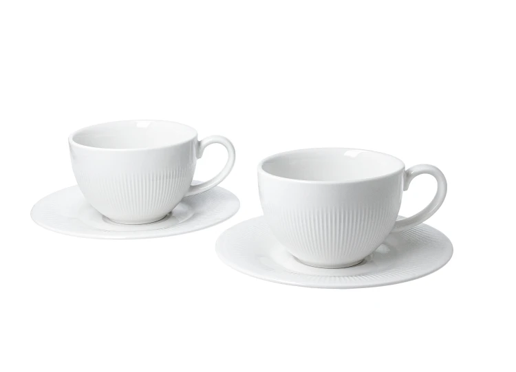 Komplet 2 Filiżanek ze Spodkami Filiżanki RAPHAEL 240 ml Porcelana Durable