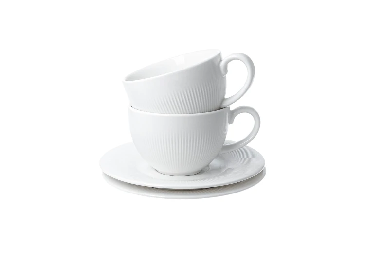 Komplet 2 Filiżanek ze Spodkami Filiżanki RAPHAEL 240 ml Porcelana Durable
