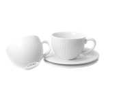 Komplet 2 Filiżanek ze Spodkami Filiżanki RAPHAEL 240 ml Porcelana Durable