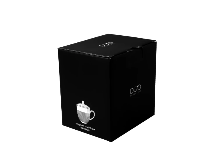 Kubek z Zaparzaczem i Pokrywką RAPHAEL 370 ml Porcelana Durable Biała