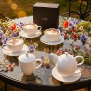 Kubek z Zaparzaczem i Pokrywką DIAMOND 350 ml Porcelana Durable Biała