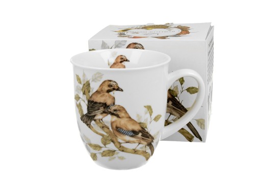 Kubek Porcelanowy SÓJKI ZWYCZAJNE Sójka 400 ml Ptasi Świat New Bone China