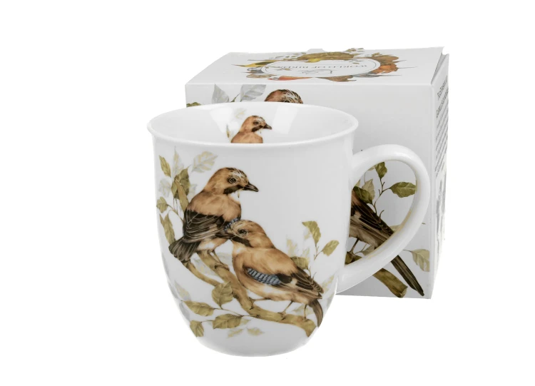 Kubek Porcelanowy SÓJKI ZWYCZAJNE Sójka 400 ml Ptasi Świat New Bone China
