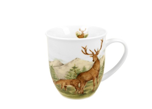 Kubek Porcelanowy JELENIE Jeleń 400 ml Świat Zwierząt New Bone China