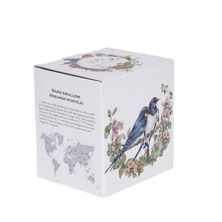 Kubek z Zaparzaczem i Pokrywką Porcelana JASKÓŁKI Jaskółka 400 ml