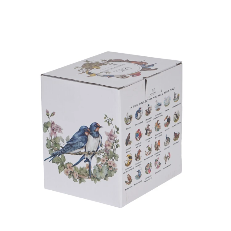 Kubek z Zaparzaczem i Pokrywką Porcelana JASKÓŁKI Jaskółka 400 ml