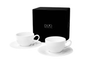 Komplet 2 Filiżanek Espresso ze Spodkami DIAMOND 100 ml