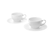 Komplet 2 Filiżanek Espresso ze Spodkami DIAMOND 100 ml