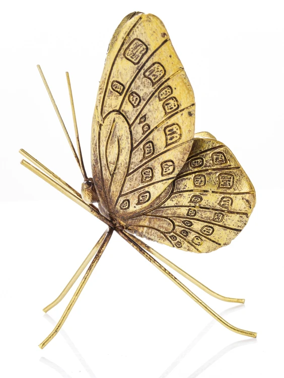 Figurka Dekoracyjna Motyl Złoty Glamour Modern 13 cm