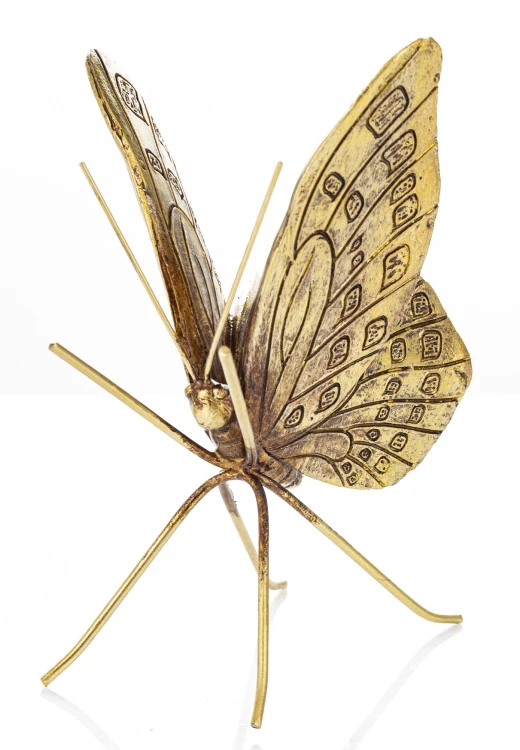 Figurka Dekoracyjna Motyl Złoty Glamour Modern 13 cm