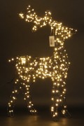 Renifer Świecący LED Figurka Świąteczna Czarna 51 cm z Kablem
