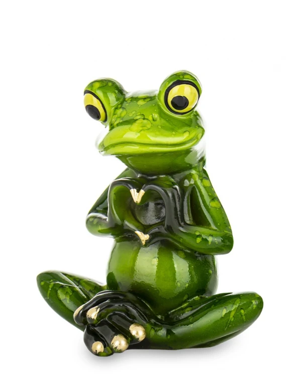 FIGURKA ŻABA Z SERCEM PREZENT WALENTYKI 8,5x7,5x6