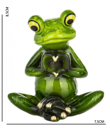FIGURKA ŻABA Z SERCEM PREZENT WALENTYKI 8,5x7,5x6