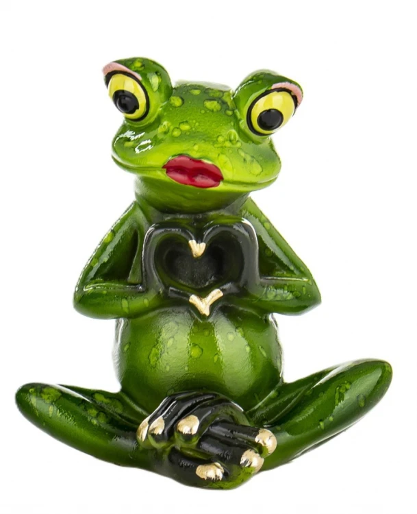 FIGURKA PANI ŻABA Z SERCEM PREZENT WALENTYKI 8,5x7,5x6