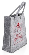 Torba Filcowa Na Prezent Świąteczna Merry Christmas Szara Duża 57x34 cm