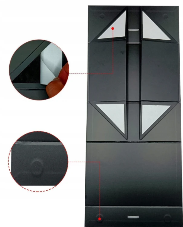 Pudełko Prezentowe Czarne Składane z Kokardą Duże 33×25×12cm