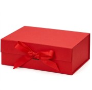 Pudełko Prezentowe Czerwone Składane z Kokardą Duże 33×25×12cm
