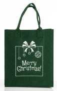 Torba Filcowa Prezentowa Świąteczna Zielona Merry Christmas 57 cm