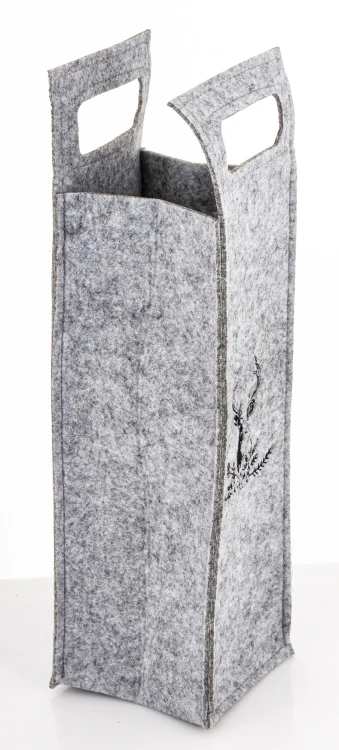 Torba Filcowa na Wino Alkohol Prezentowa Jelonek Szara 40 cm