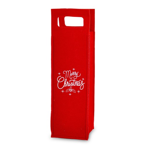 Torba Filcowa na Wino Alkohol Prezentowa Merry Christmas Czerwona 40 cm