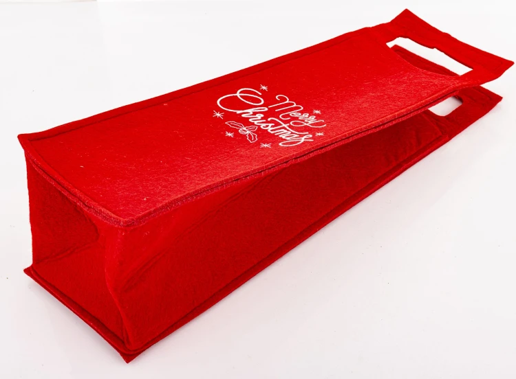Torba Filcowa na Wino Alkohol Prezentowa Merry Christmas Czerwona 40 cm