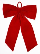 Kokarda Dekoracyjna Welurowa Czerwona MAXI DUŻA 70 cm
