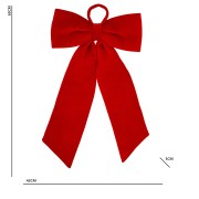 Kokarda Dekoracyjna Welurowa Czerwona MAXI DUŻA 70 cm